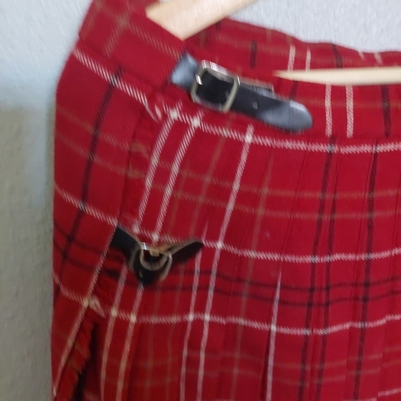 James Pringle Weavers of Inverness Scottish Kilt Red Plaid Wool 14 UK16 - Picture 5 of 9